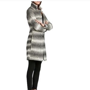 Lucky Brand Ombre Knit Wool Car Coat Size Large